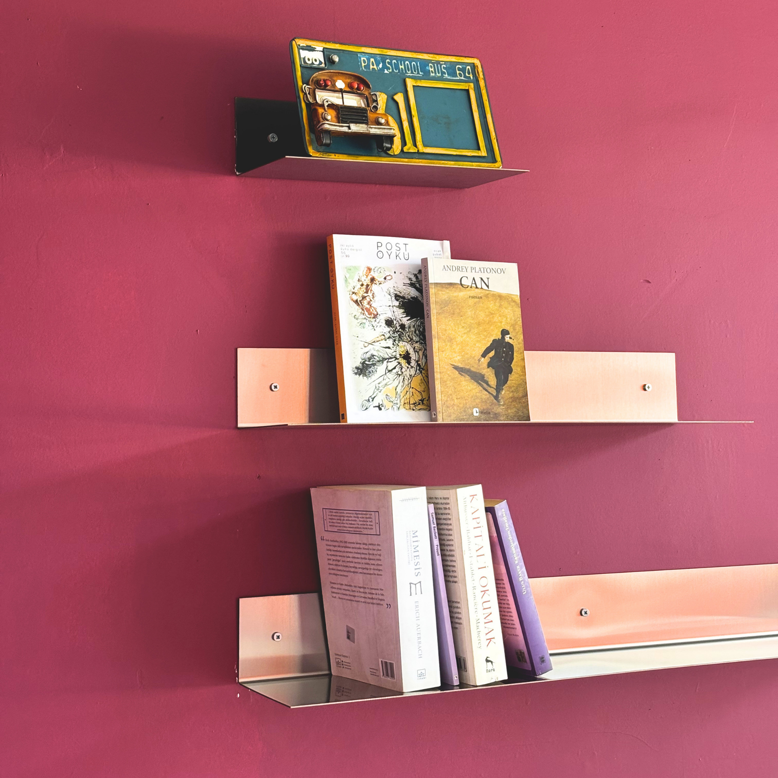 Premium Paslanmaz Krom 3’lü Duvar Rafı Seti (30 cm + 60 cm + 90 cm)